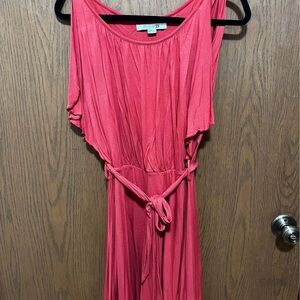 Forever 21 One Shoulder Coral Dress